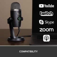 Logitech for Creators Blue Yeti Nano Premium USB Mic for Recording and Streaming