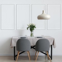 Versatile Wall Molding Kit – 6 Classic Pre-Cut Panels with Self-Adhesive Backing