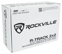 Rockville R-TRACK 2×2 USB Computer Recording Interface+Dynamic Mic+Headphones
