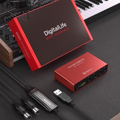 Quad-I/O | 4-In/4-Out MIDI Merge & Thru Box Metal, Red | Standalone Routing W…