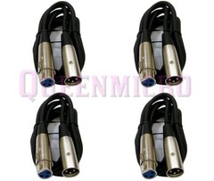 4 Pack – 6ft XLR Pro Audio 3Pin Male to Female Mixer MIC Microphone Cord Cable