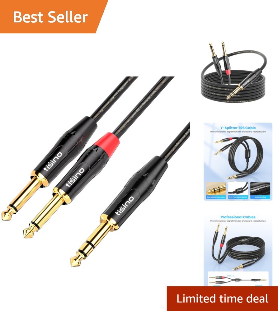 Versatile 1/4 TRS to Dual 1/4 TS Insert Cable – Maximum Audio Flexibility