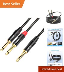 Versatile 1/4 TRS to Dual 1/4 TS Insert Cable – Maximum Audio Flexibility