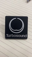 4pcs Replacement Turbosound Speaker logo Sticker Badge 32mm Abs Aftermarket