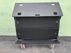 (2) JBL VTX A12W Dual 12-inch Line Array Loudspeaker W/ Dolly & Covers (THS)