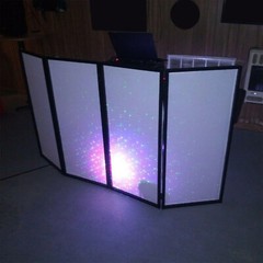 DJ Foldable Facade Portable Event Metal Frame Booth Panels Black+White Carry Bag