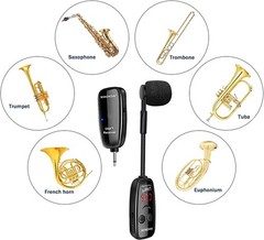 High-Sensitivity Wireless Sax Mic – Digital Display, Long Battery Life, 164ft