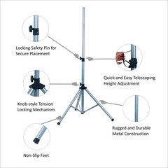 Sound Town 2-Pack Universal Tripod Speaker Stands with Adjustable Height, 35m…