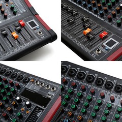 16DSP Power Mixer Professional Mixing Amplifier 12 CH w/ USB Slot TRS Bluetooth