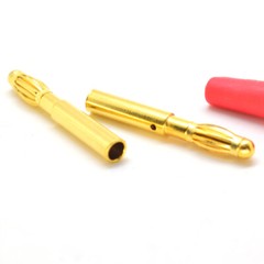 2pcs 3mm Banana Plug Test Audio Solder Connector Speaker Male Gold Plated Brass
