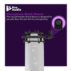 FocusProAudio Shock Mount for Blue Yeti and Yeti Pro Microphones Black