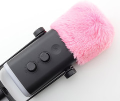 Windscreen for FIFINE AM8 Microphone Replacement Pop Filter, Pink Furry Wind Muf
