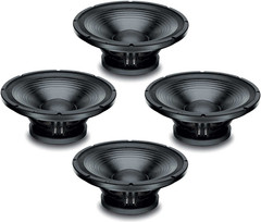 4x 18 Sound 15MB700 Very High Output Mid-Bass Ferrite AES Power 400 Watts 8-Ohms