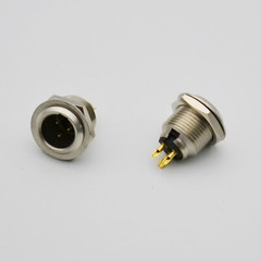 mini xlr male connector plug 3 4 5 pin socket 5lot silver for microphone cable
