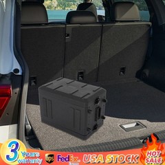 6U Rack Case 10 in Depth Rackmount Flight Case w/ Microphone Storage Compartment