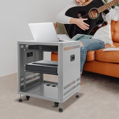 Grey 12U 19.8*22.4*23.6 in Carbon Steel Network & Stereo Rack For Nightclubs
