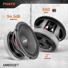 2x PRV Audio 6MB550FT Midbass Loudspeakers Car Audio 6.5″ 8 Ohms 550 Watts