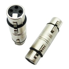 XLR Adapter 4 Pack (2-Pair), 2 Male to Male Connector & 2 Female to Female Coupl