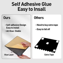 24-Pack Self-Adhesive Acoustic Foam Panels, 12X12X2 Inches, Black, High Density
