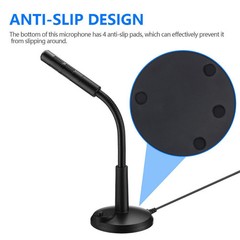 NEW Mini USB Condenser Microphone with Stand – Plug & Play for PC/Laptop/Mac