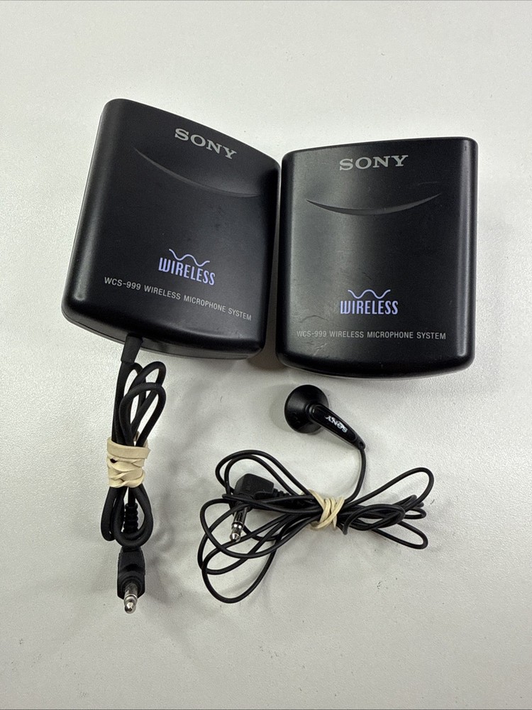 Sony WCS-999 Camera Mountable 900 MHz Lavalier Microphone System Untested