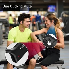 IMAFUN 2.4G Headset Dual Wireless Microphone Pair IP67 Waterproof Sweat Fitness