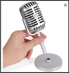 Microphone Vintage Look Old Style Dynamic Vocal Classic Retro Studio Stage Voice