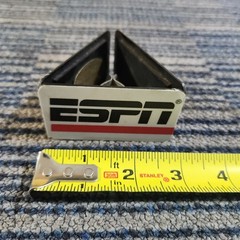 SCARCE 1980’s ESPN Triangular MICROPHONE CUBE MIC FLAG Estate Find 3″ x 1-5/8″