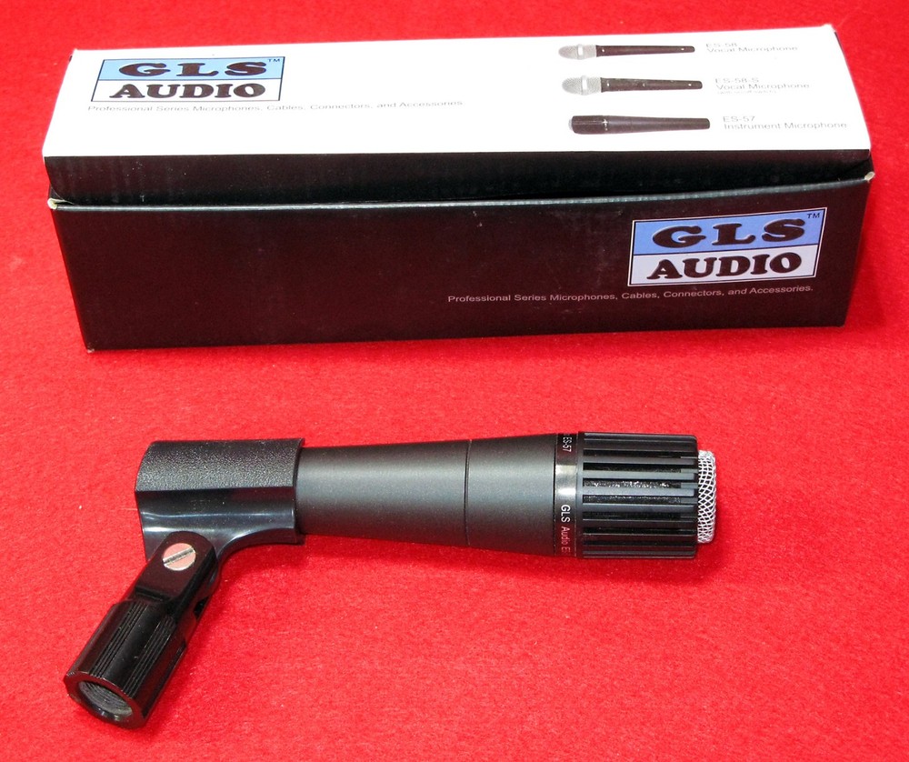 GLS Audio Instrument Microphone ES-57 + Clip – Professional Series SM57 clone