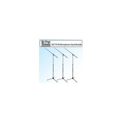 On Stage MS7701B Euro Boom Microphone Stand (Black, 3-Pack)