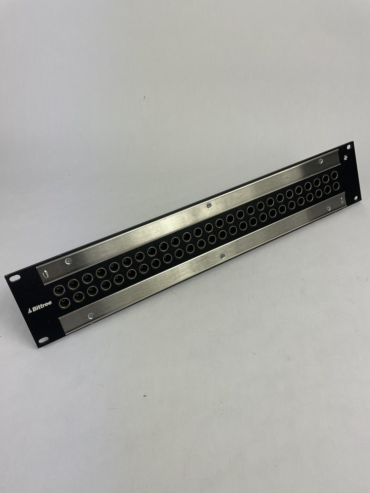 Bittree Audio Patchbay B52T 2WTHD 2×26 2RU Panel Black Normalling Terminating
