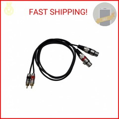 Seismic Audio SAXMRM-2×5 Dual XLR Female to Dual RCA Male 5-Feet Patch Cable