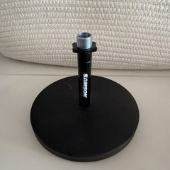 Samson Tabletop Microphone Stand Black Metal Wide Base 1-Tier Round Shape