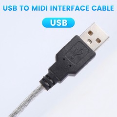 USB MIDI Cable Adapter, USB Type A Male to MIDI Din 5 Pin In-Out Cable5349