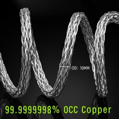 8 Awg HiFi Speaker Cable Silver Plate Banana/Spade Plug 8N OCC Carbon Fiber Wire