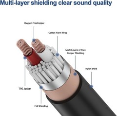 High-Quality 2-Pack 100 FT XLR to 1/4 Inch TRS Cables for Mic & Instruments