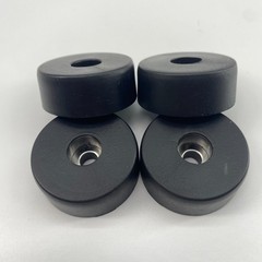 4-37mm Wide 15mm Tall Rubber Equipment Feet Bumper Audio Speaker Amp Metal Washe