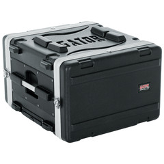 Gator Cases Lightweight Molded 6U Rack Case; Built-in Power Supply; 19.25″ depth