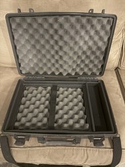 Pelican 1490 Black Hard Case w/ Foam Lining, Divider, Carry Strap & Handle