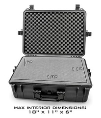 CM Waterproof Hard Case with Customizable Foam Fits Items up to 18″ x 11″ x 6″