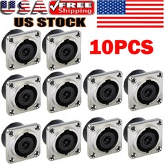 10pcs For Speakon For Neutrik NL8MPR Loudspeaker/Amplifier Pole Panel Connector