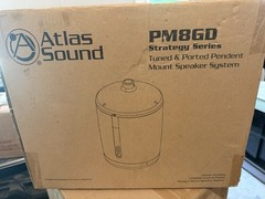 THREE NEW IN BOX Atlas Sound PM8GD Tuned & Ported Pendant Mount Speaker WHITE