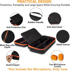 Wireless Microphone Case Compatible with JBL Wireless Two Microphone System, Dua