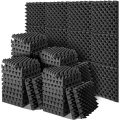 High Density Acoustic Foam 60 Pack 12x12x2 Fire Resistant