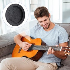 Tiiyee Guitar Soundhole Cover Rubber Feedback Noise Blocker for 41in Guitar |…