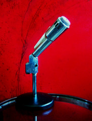 Vintage 1950’s Electro Voice 664 dynamic cardioid microphone w stand PROP # 3
