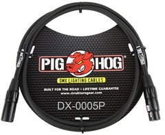 5ft Pig-Hog XLR 3-Pin M/F DMX Shielded Stage Lighting Data Cable, DX-0005P