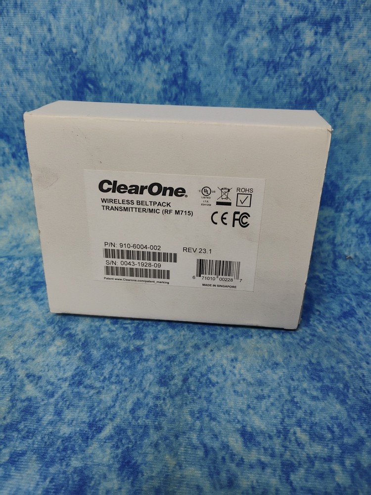 ClearOne Wireless Beltpack Transmitter/Mic (RF M715), 910-6004-002