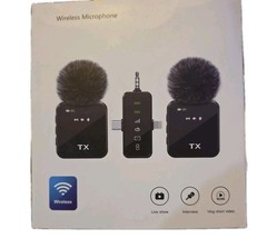 3 in 1 Microphone for iPhone/Android/Camera, Wireless Mini, Black-3in1