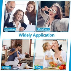 2 Pack Mini Wireless Microphone Type C for Android Phone USB C for Android/Apple